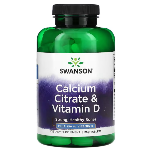 Calcium citrate & Vitamin D 250 IU 250 tab. - AsgardShopping