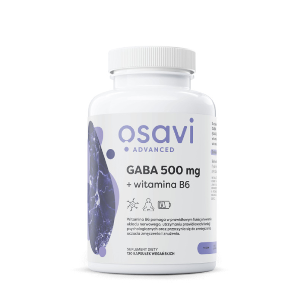 GABA 500 mg + Vitamin B6 /120 caps. - ASGARDSHOPPING